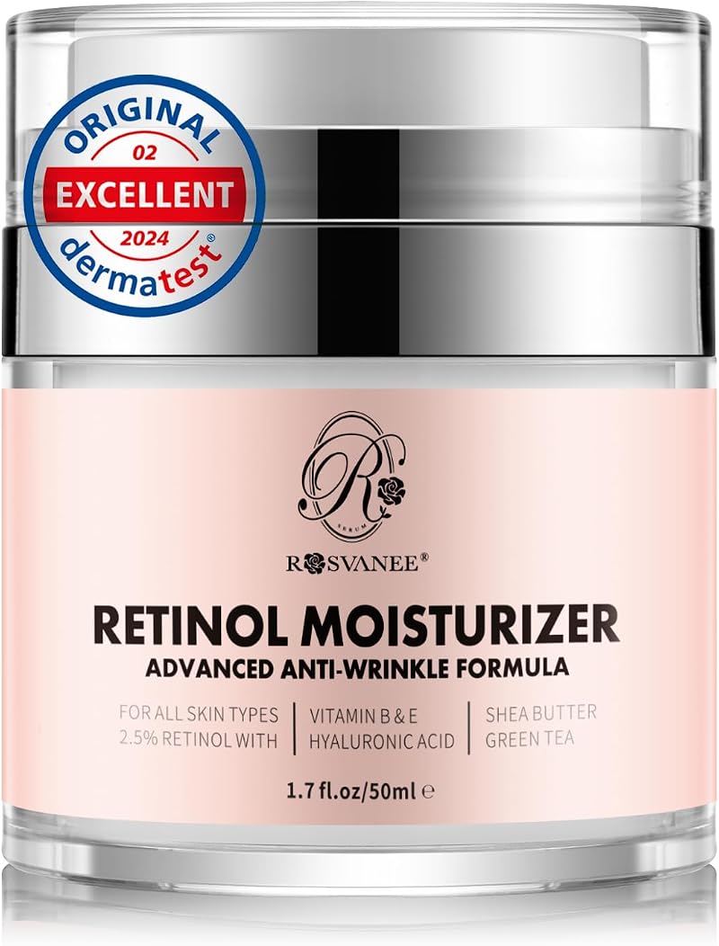 ROSVANEE Retinol Moisturizer 2.5% Hyaluronic Acid Eye Facial Day Night Cream