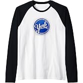 York Peppermint Patty Centered Logo Raglan Baseball Tee