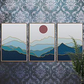 3 Piece Framed Canvas Wall Art for Living Room, Bedroom Nordic Style Theme Canvas Prints for Home Decoration Ready to Hang - 16"x24"x3 Panels