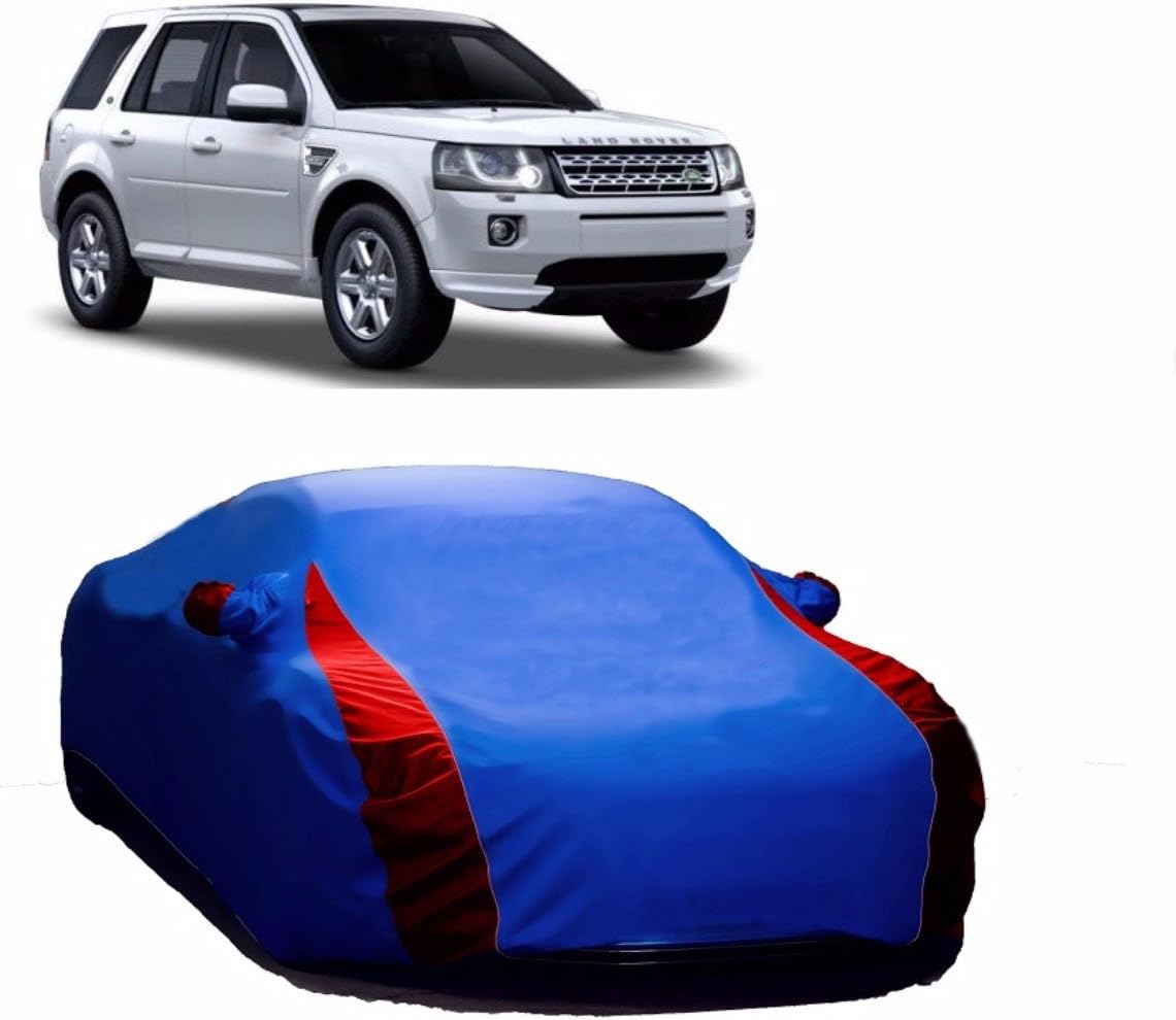 MotRoX Lively Water Resistant Car Body Cover for Land Rover Freelander 2 (R Blue & Blue - V Shape)