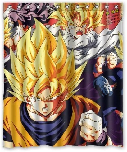 Lovelife Dragonball Z Goku Fire Anime Custom Duschvorhang 152,4 x 182,9