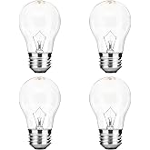 Appliance Oven Light Bulb A15 40W High Temperature 500 Degrees Resistant for Refrigerator Over Stove Microwave Range Hood Lava Lamp Replacement Bulb E26 Medium Base 120V Warm White
