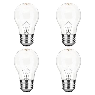 Appliance Oven Light Bulb A15 40W High Temperature 500 Degrees Resistant for Refrigerator Over Stove Microwave Range Hood Lava Lamp Replacement Bulb E26 Medium Base 120V Warm White