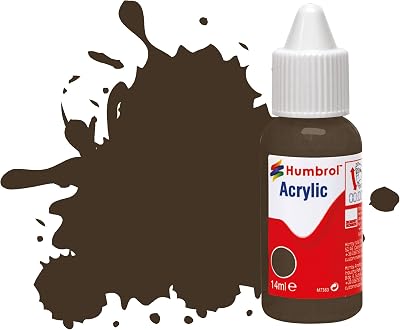 Humbrol No 10 Service Brown Gloss Acrylic Paint 14ml