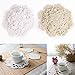 Surepromise 24pcs Lace Doilies Placemats Coasters Cup Mat Pad Round Crochet Cotton Flower Handmade,Vintage Mini Doilies Cloth Xmas Decoration Snowflake Flower DIY Craft, Beige & White, 2.8-7''