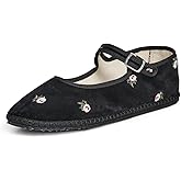 ViBi VENEZiA Women's Mary Jane Velvet Printed Shoes