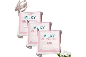 Milky Gluta White Soap,Soap Made with Milk,Milk Soap Bar,Gently Whitening Soap for Face and Body (3pc)