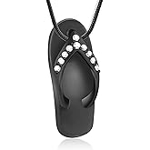 mingkejw Flip-Flop Beach Sandal Urn Necklace for Ashes Cremation Jewelry for Women Men Stainless Steel Memorial Necklaces Ash Holder for Human Pets Keepsake Jewelry for Loved Ones with Fill Tool
