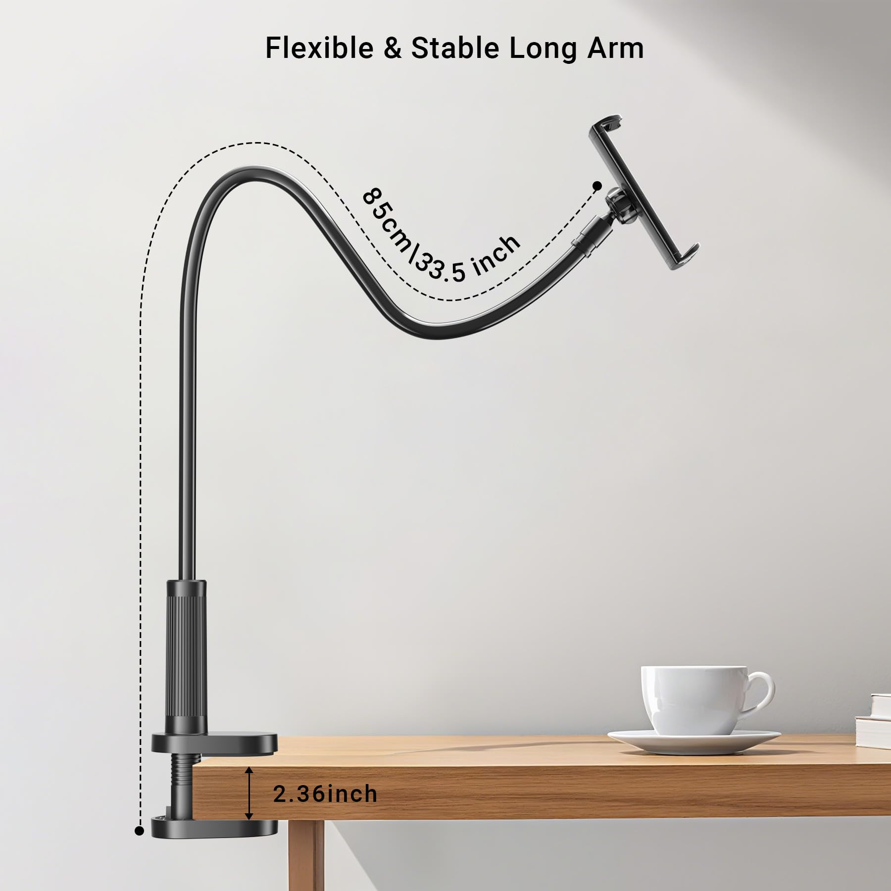 Accessories Kit Gift for 7'' Kindle (12th Genth) Reading in Bed Including Page Turner Ring, Gooseneck Tablet Holder, Clear Case, Charger and Decals Compatible with Paperwhite 12th Gen 2024 Colorsoft