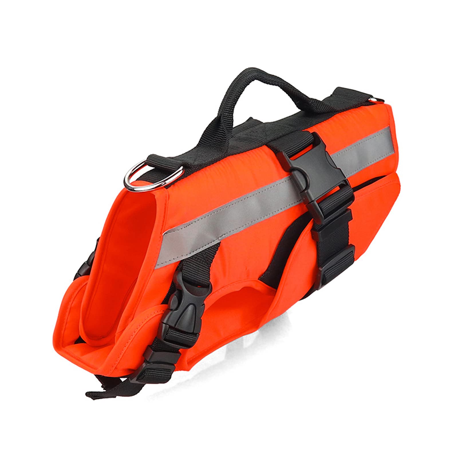 PETCUTE Dog Life Jacket,Reflective Adjustable Pet Life Vest for Small Medium Large Dogs,Durable Dog Lifesaver Vests with Superior Buoyancy and Rescue Handle,for Swimming Pool Beach Boating M