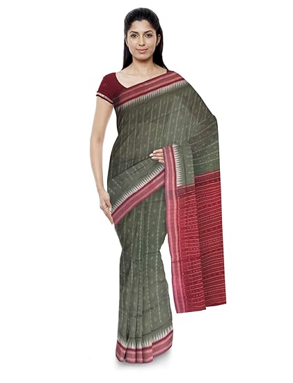 Odisha Handloom Ikkat Womens Cotton Saree (Multi-Coloured, orissa art 39)