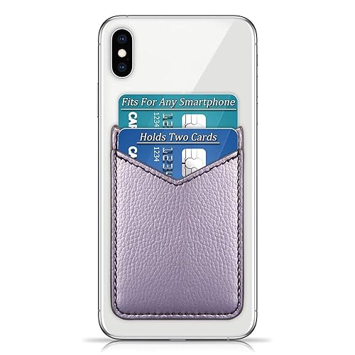 Leather Credit Card Holder Adhesive Cellphone Sleeve, Cell Phone
