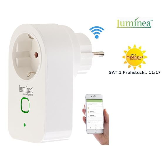 Luminea Home Control Energiekostenmessgerät: WLAN-Steckdose, App, komp. mit Amazon Alexa & Google Assistant, 16 A (Elesion St
