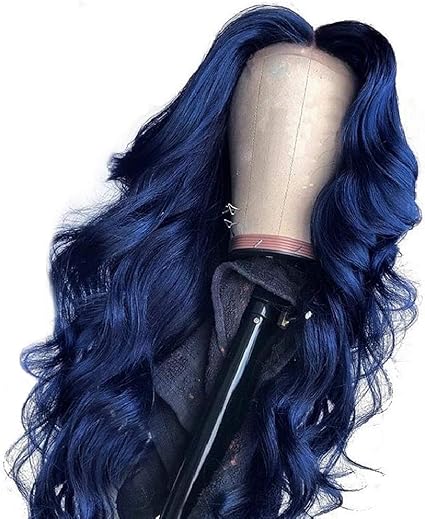 blue front lace wig