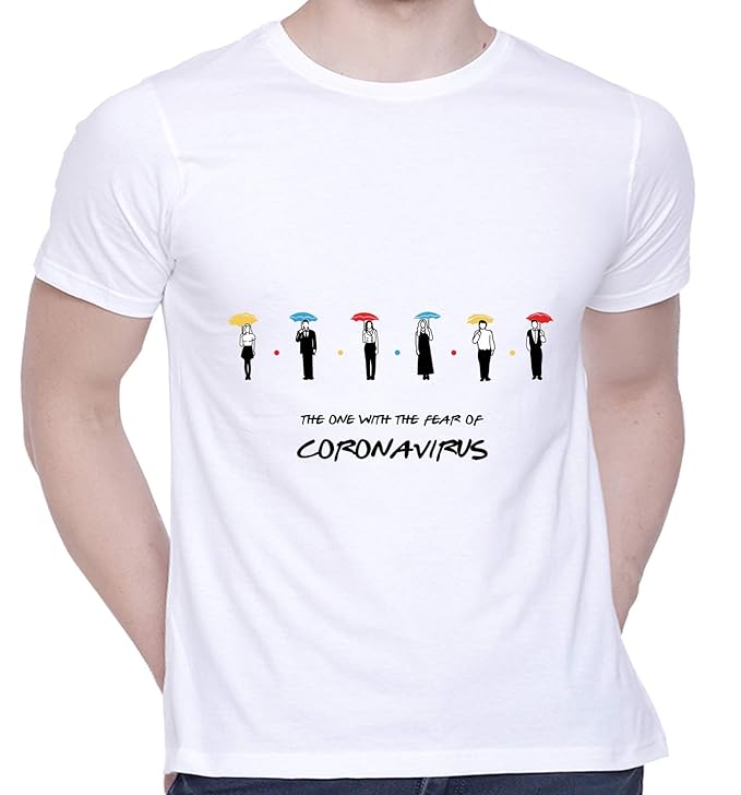 CreativiT Graphic Printed TShirt for Unisex Friends and coronavirus