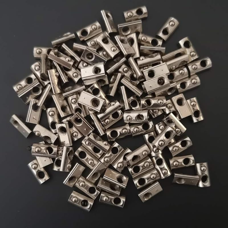 POLISI3D 100-Pack M5 Roll in Spring Loaded T Nut for 20x20 Aluminum Extrusions