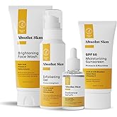 AbsolutSkin Balance Bundle – 4-Step Skincare Routine for Radiant, Even Skin – Includes Face Wash, Exfoliator Gel, Radiance Serum & SPF50 Sunscreen – Brightening Essentials Kit