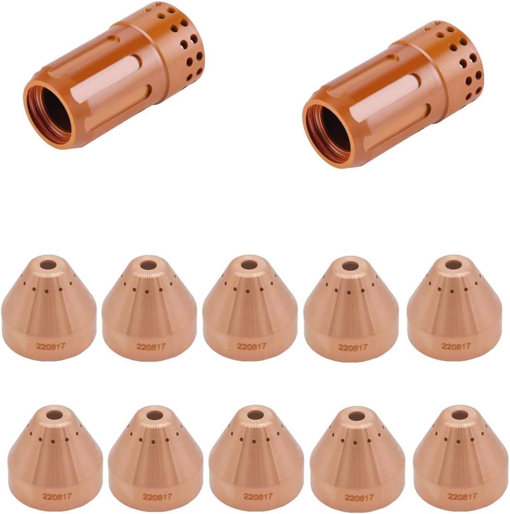 Donwind 10pcs 220817 & 2pcs 220857 shield cap fit Hypertherm powermax 65 85 105