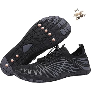 Grounding Shoes with Copper, Grounded Barefoot Footwear for Women Men Neuropathy, New Waterproof Non-Slip Comfort Hike Shoe