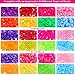 Pony Beads, Shynek 24 Colors Plastic Pony Beads Friendship Bracelet Beads for Jewelry Bracelets Making and Hair Braids, Assorted Rainbow Colors