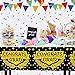 Tifeson 3PCS 2023 Graduation Tablecloths Plastic - Congrats Grad Thick Disposable Plastic Table Covers - Graduation Decorations 2023, Grad 2023 Party Supplies Black and Gold (54