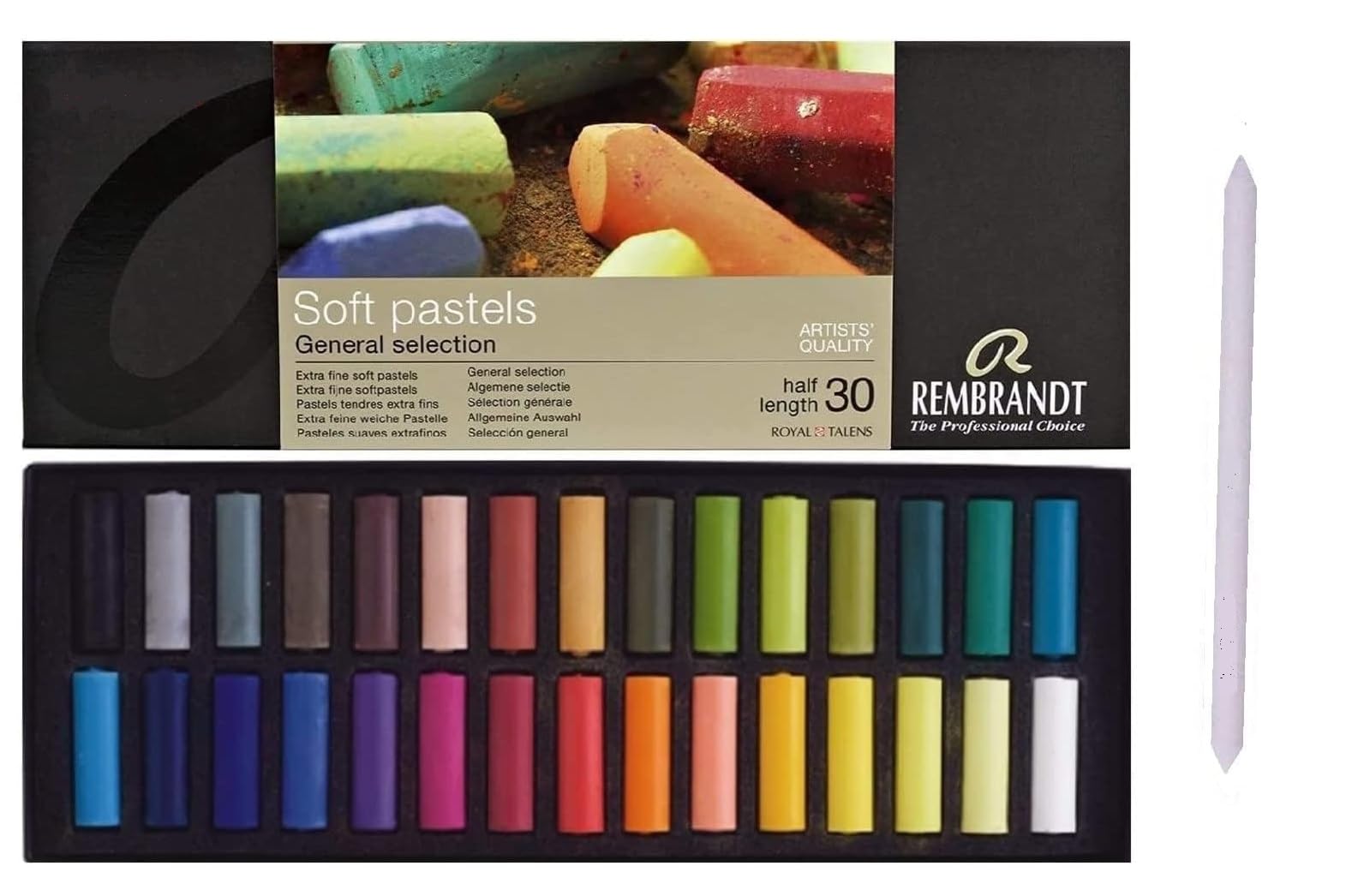 Rembrandt Pastels Set - Dry 1/2 Sticks - 30 Pieces