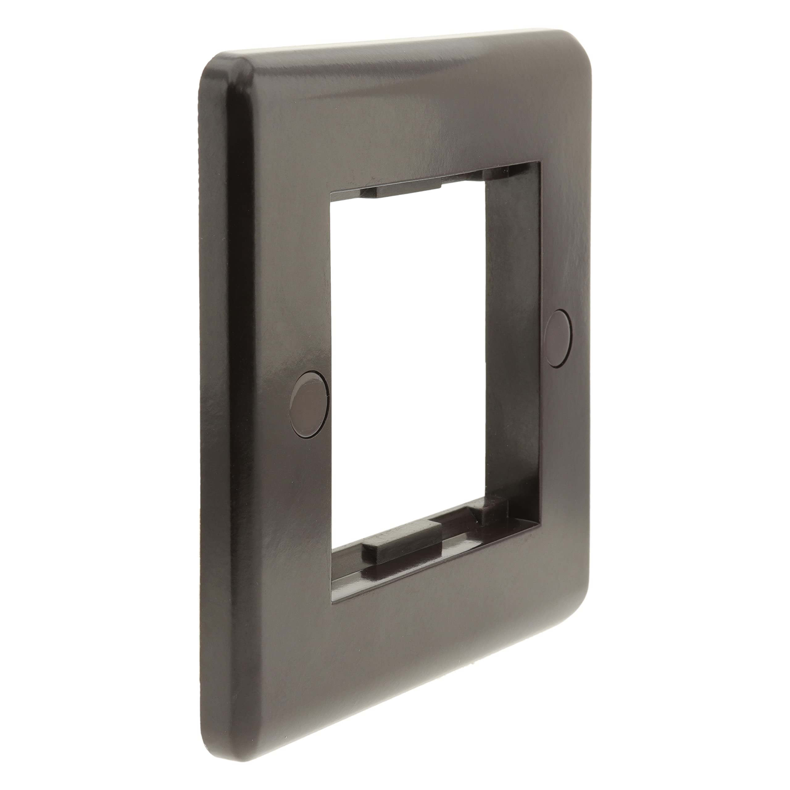 Art Deco Emporium Euro Plate 1 Gang Twin Aperture Unfurnished in Vintage Period Style Bakelite Dark Brown Part of The New Exalt V2.0 Brand. Standard UK 1Gang — image 1