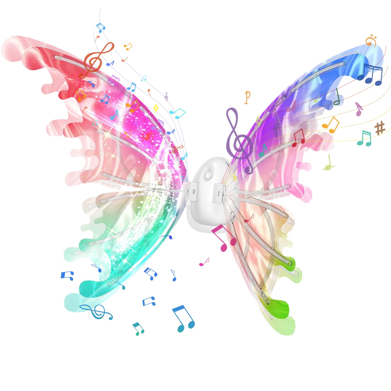 Goolsky Elf Wings Costume Electric Wings Accessory for Teen DIY Assembly with LED Light Sound Effects Parties/Birthdays/Halloween/Christmas Role Play