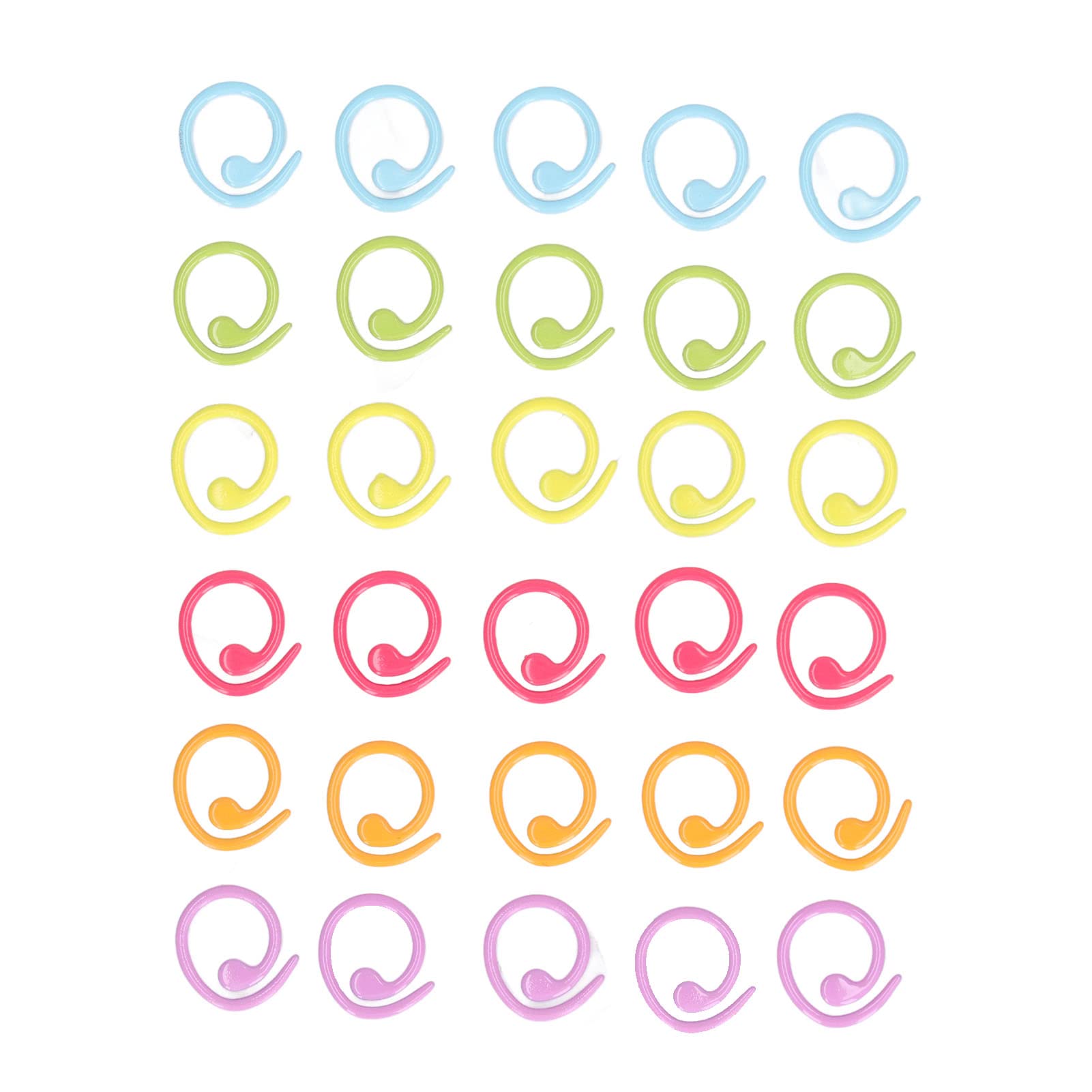 Knitting Stitch Rings Markers Mark Buckle Diy Crafts Spiral Colorful 30Pcs Random Color Permanent Marker Knitting Crochet Notions