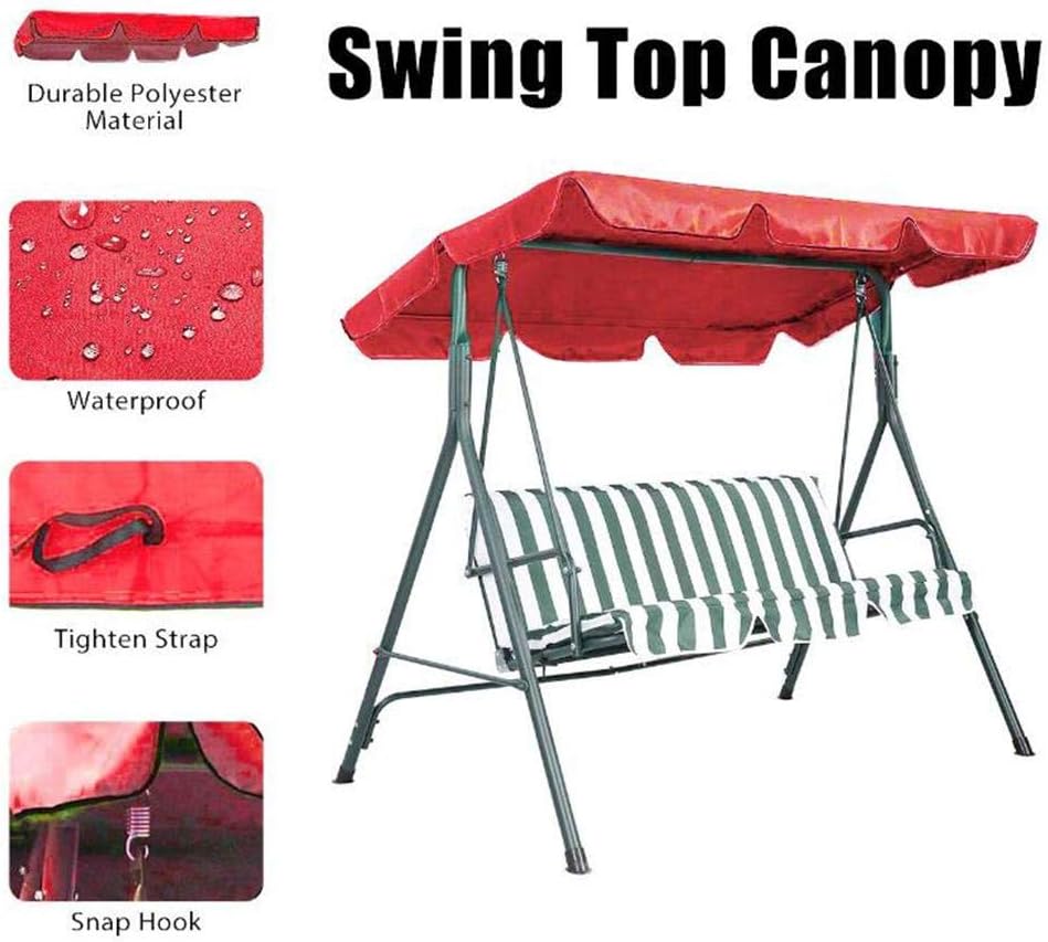 Luerme Outdoor Swing Canopy Garden Seat Swing Chair Replacement Canopy
