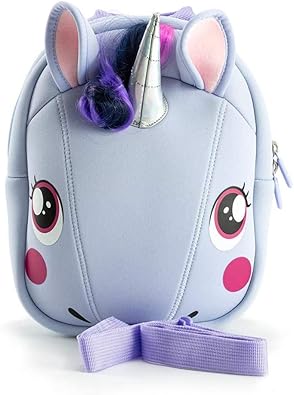 Amazon Happykids ユニコーン子供用リュック 迷子防止ひもリード付き 保育園バッグ 幼児ハーネス 女の子 外出 1 6歳 紫色 リュックサック
