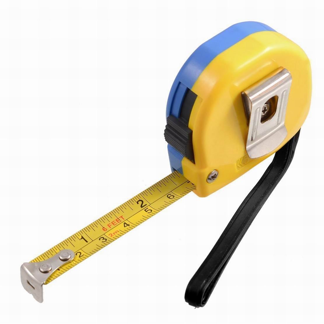 Uptell 2M 6Ft Retractable Metric English Ruler Tape Carpenter Measuring