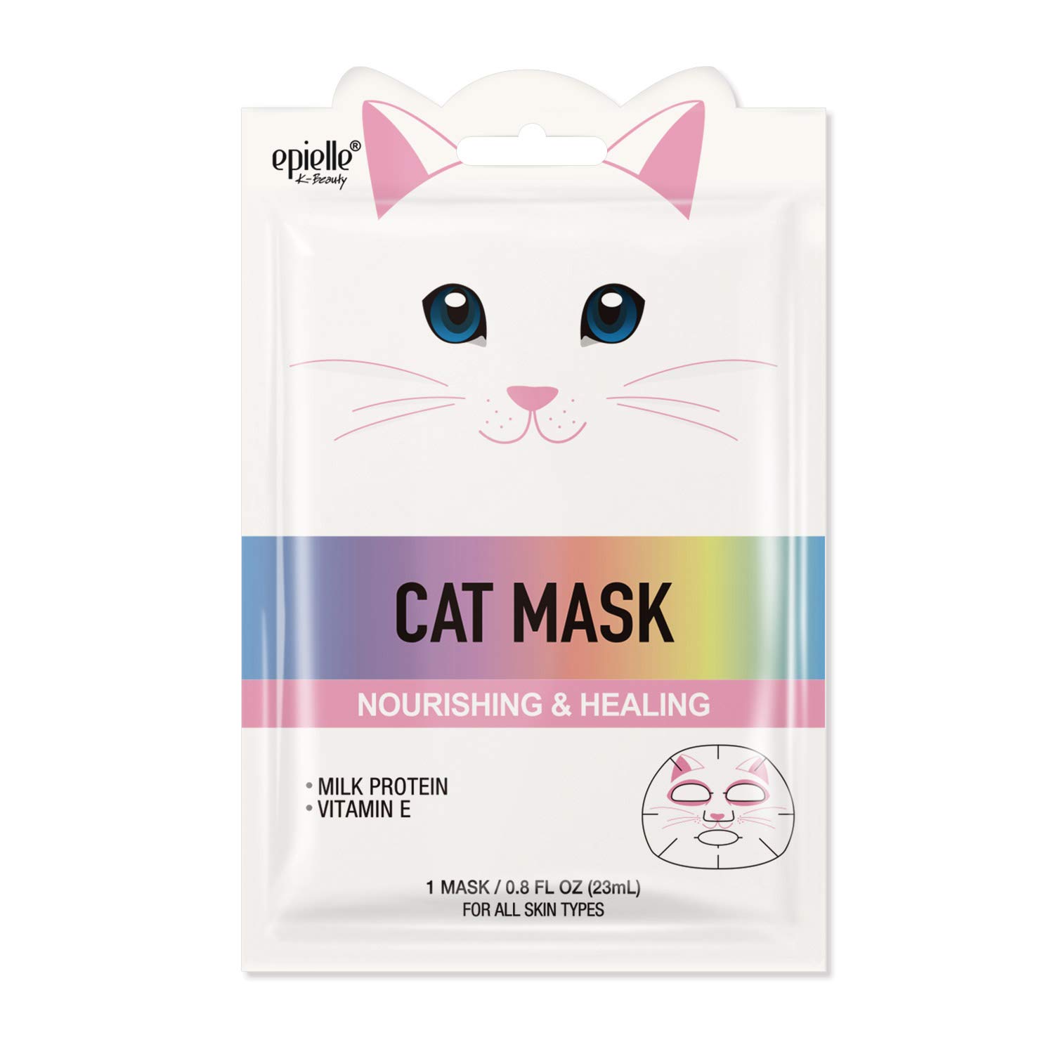Epielle Character Sheet Masks | Dalmatian, Zebra, Cat, Shark, Narwhal, Mermaid Scale | Korean Beauty Mask -For All Skin Types, (Pack of 6) : Beauty