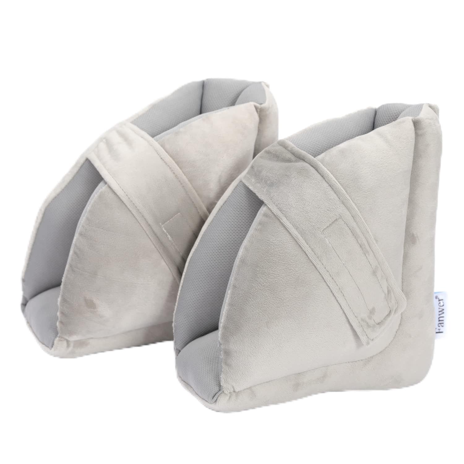 Photo 1 of Fanwer Heel Protectors for Pressure Sores - Foot Suppot Pillow, Heel Cushions for Heel Pain Relief, Bedsores, Pressure ulcers, Bedridden, 2 Pcs, Gray