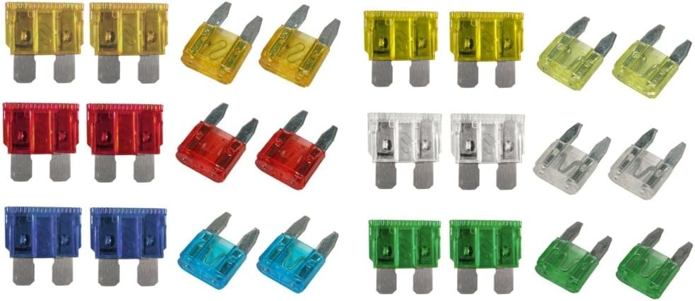 wlw MITSUBISHI Grandis 04- CAR BLADE FUSE REPLACEMENT Mini Standard Fuse Box Kit 5 10 15 20 25 30 AMP