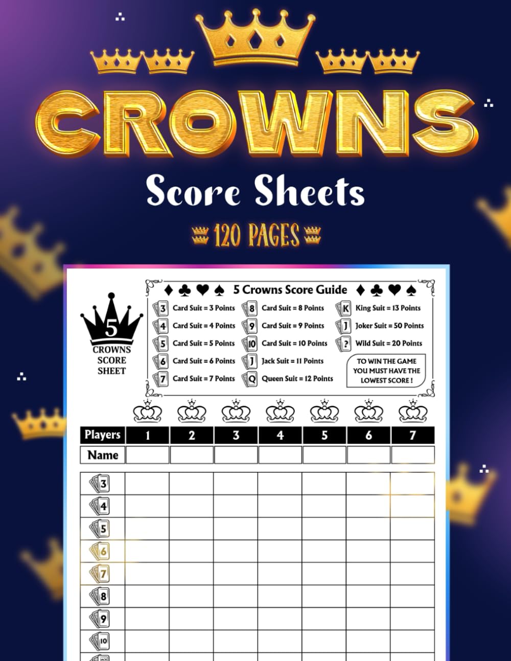 crowns-score-sheets-120-pages-tracking-7-players-at-once-crowns-score-pads-score-sheets-large-print-in-bahrain-whizz-solitaire for Five Crowns Score Sheet Free Printable Crowns Score Sheets 120 Pages: Tracking 7 players at once | Crowns Score Pads | Score Sheets large print in Bahrain | Whizz Solitaire for Five Crowns Score Sheet Free Printable