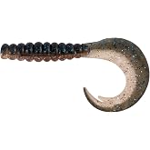 Dr.Fish Grub Soft Fishing Lures, 3 inch Soft Plastic Baits Worm Swimbaits Ribbon Tail Shad Bait for Freshwater Bass Fishing Lures Crappie Walleye Panfish