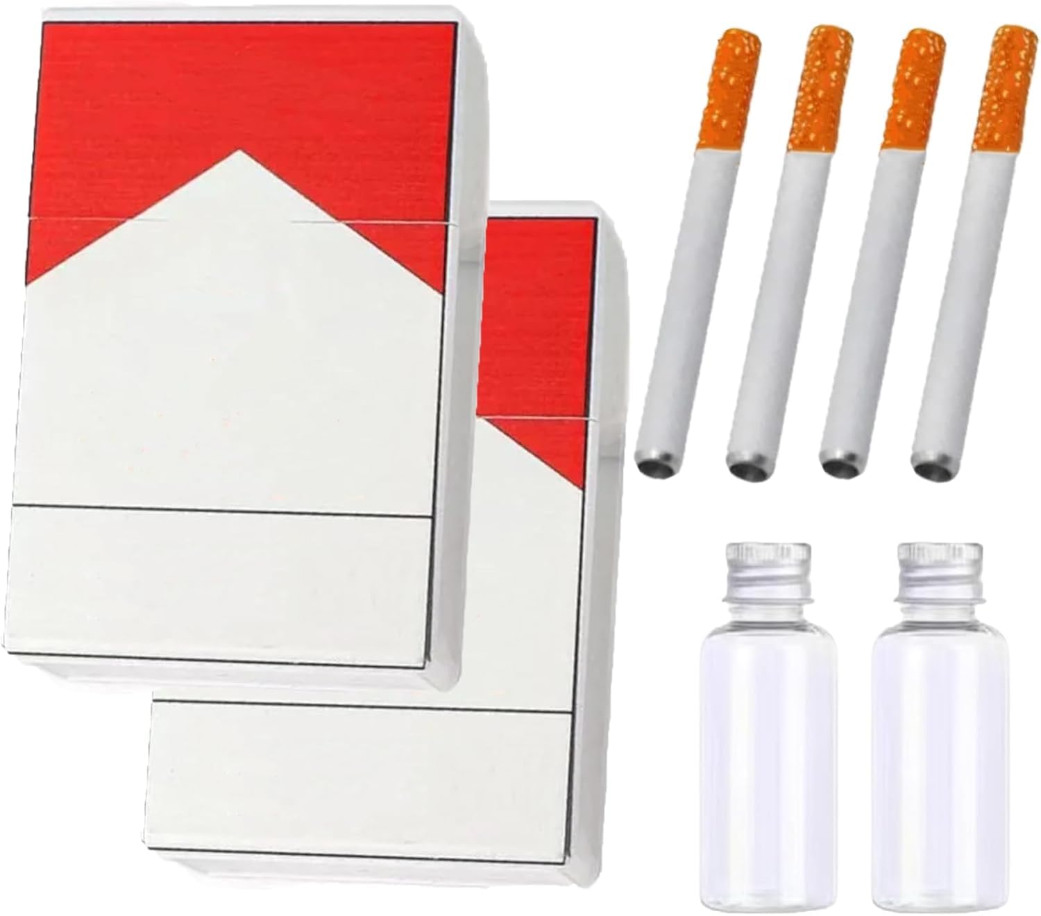 Bubble Cigarette Blower Kit, 2 Pack Mini Bubble Blower Sticks Stress Relief Toy for Men Women, Birthday Christmas Party Gift