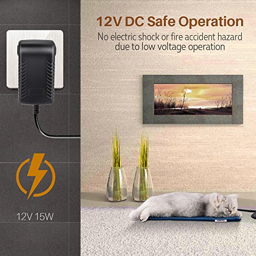 CISNO Pet Heating Pad, Electric Warmer Thermal Heated Mat for Dogs Cats