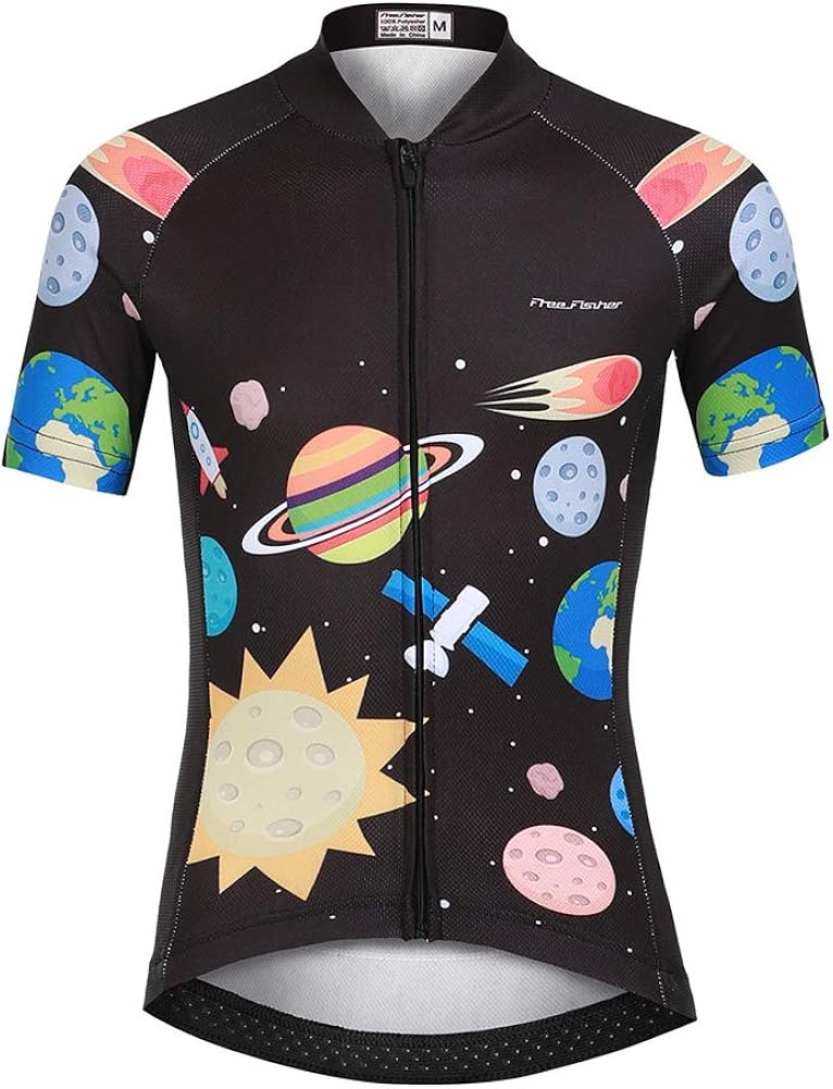 LSERVER Kids Cycling Cartoon Jersey Set (Jersey Short Sleeve + 3D Padded Shorts) for Girls Boys: Clothing