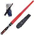 ANNDOFY Light Up Saber for Kids, Red Light Swords with FX Sound, Expandable Light Swords Set for Galaxy War Fighter Warriors Halloween Dress Up Parties (with Belt Clip)