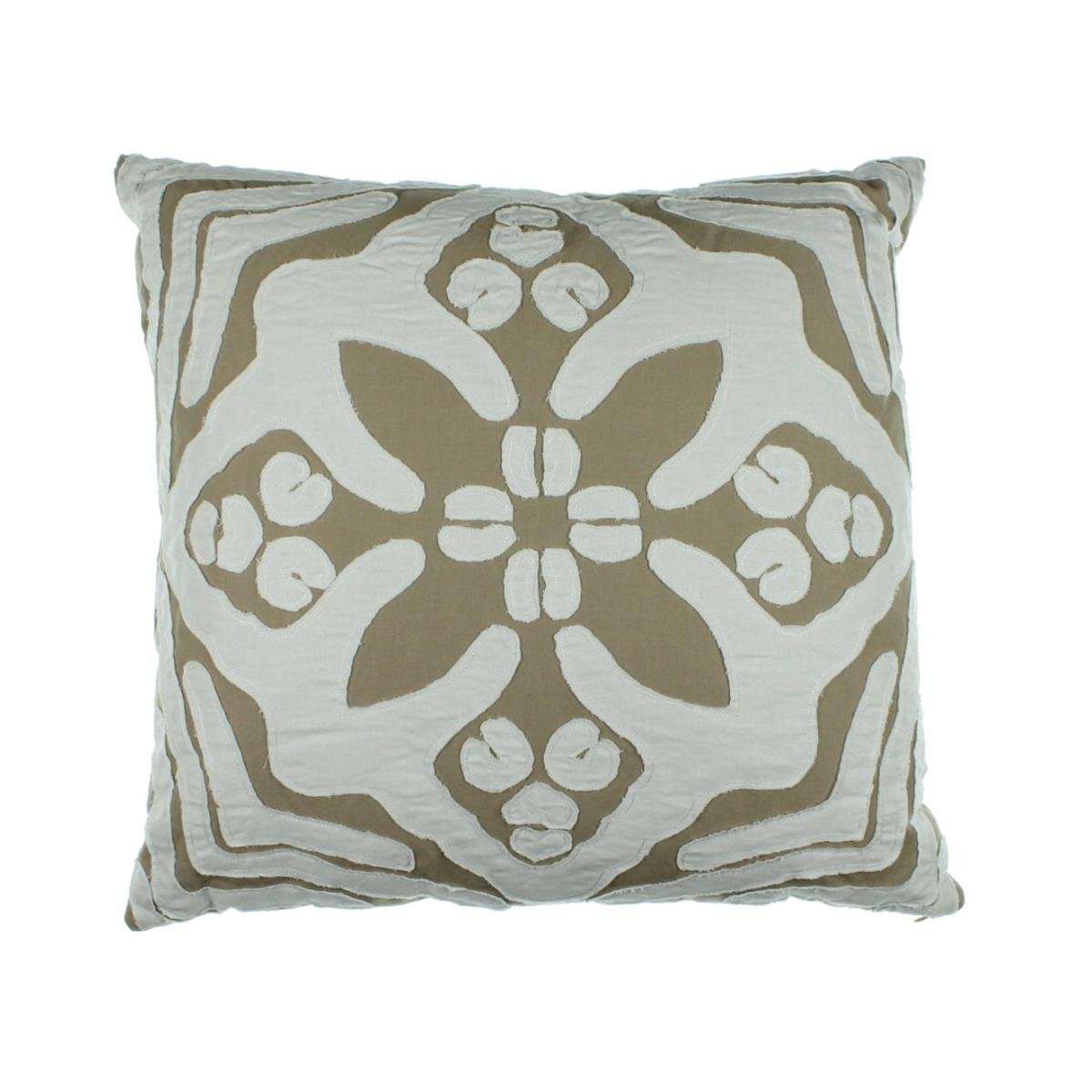 Martha Stewart Medallion Linen Blend Applique Decorative Pillow