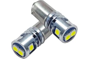 DUSCOKE 12V 24V Super Bright LED Car Light Bulb, 3030 5-SMD 53 57 BA9 BA9S T4W 1891 1895 1889 64111 Auto Interior Replacement Bulbs for Dome Map Glove Box Instrument Panel Courtesy Lights (White)