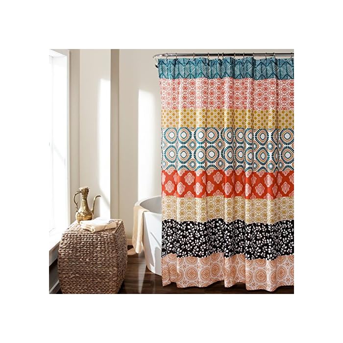 Lush Decor Bohemian Stripe Shower Curtain LAVORIST