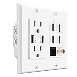 TNP Multimedia Outlet Box (White) - HDMI Outlet