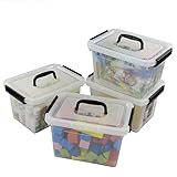 Ggbin 6 Quart Clear Latch Storage Box with Black
