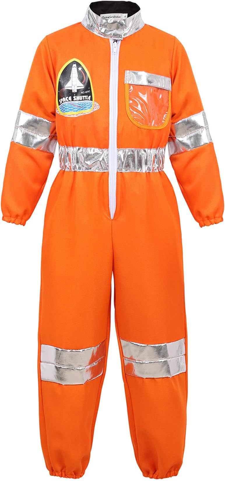 Famajia Children's Astronaut Costume Spaceman Jumpsuit Pilot Flight Suit Dress up Pretend Play Role Play Set for Kids