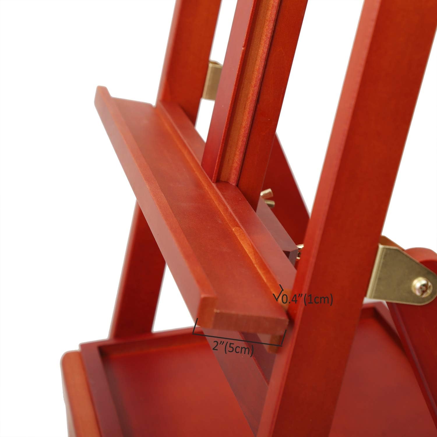 MEEDEN Walnut Stain Studio H-Frame Easel with Art Supply Storage Drawer - Image 4