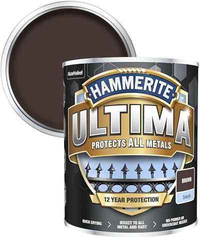 Hammerite Ultima Smooth Metal Paint 750ml Brown HMMUMSBR750