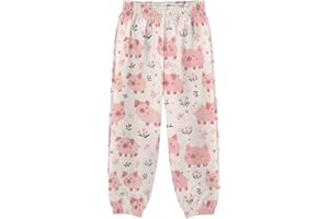 YMGQYJ Kids Sweatpants Cute Pigs Print, Casual Athletic Pants Jogger with Pockets for Boy Girl 3T